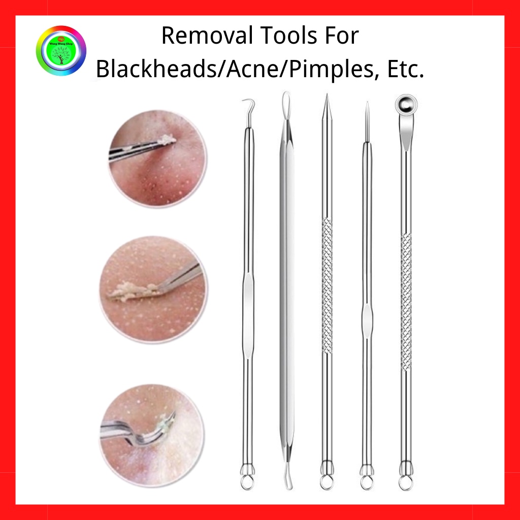 Removal Tools For Blackheads/Acne/Pimples, Etc ,Set (5 in 1) (Makeup Tools) Shopee Malaysia