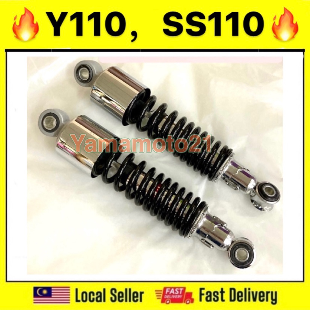 Yamaha Y110 REAR ABSORBER SET BLACK HITAM SS2 SS TWO Y110SS SS110 Y110 SS YSS ABSOBER BELAKANG