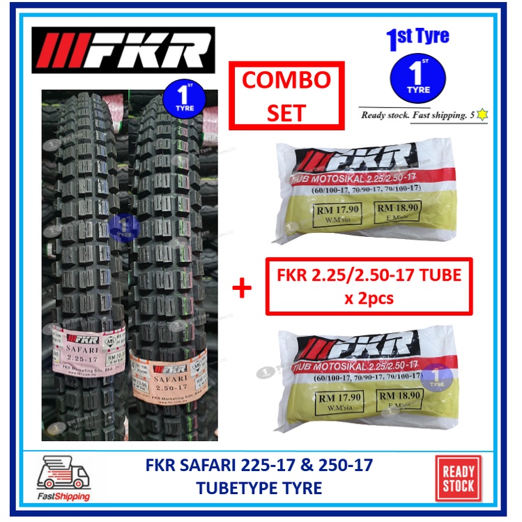 [2PCS]*COMBO SET*FKR MOTORCYCLE TYRE! SAFARI (MOTO CROSS) TUBETYPE WITH ...