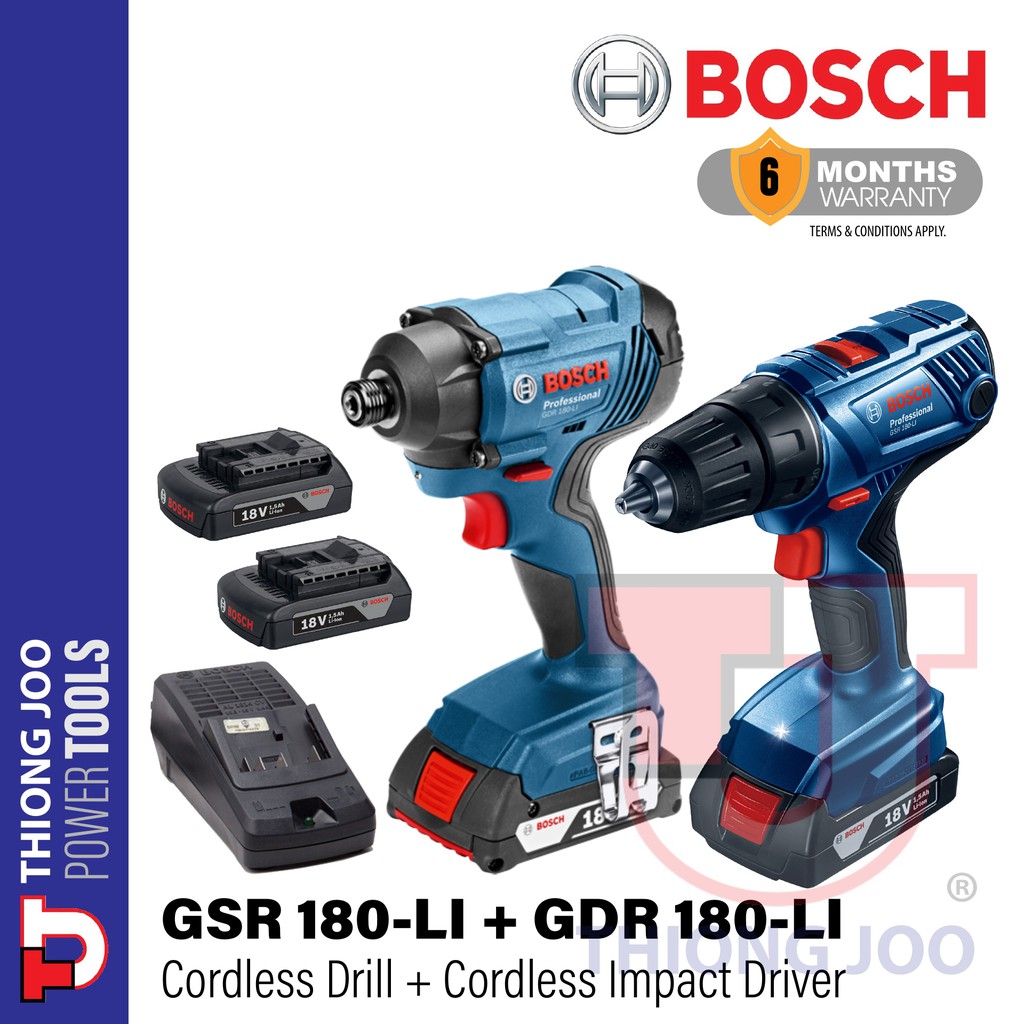 Bosch GSR 180-Li Cordless Drill GDR 18V-EC Impact Driver Malaysia