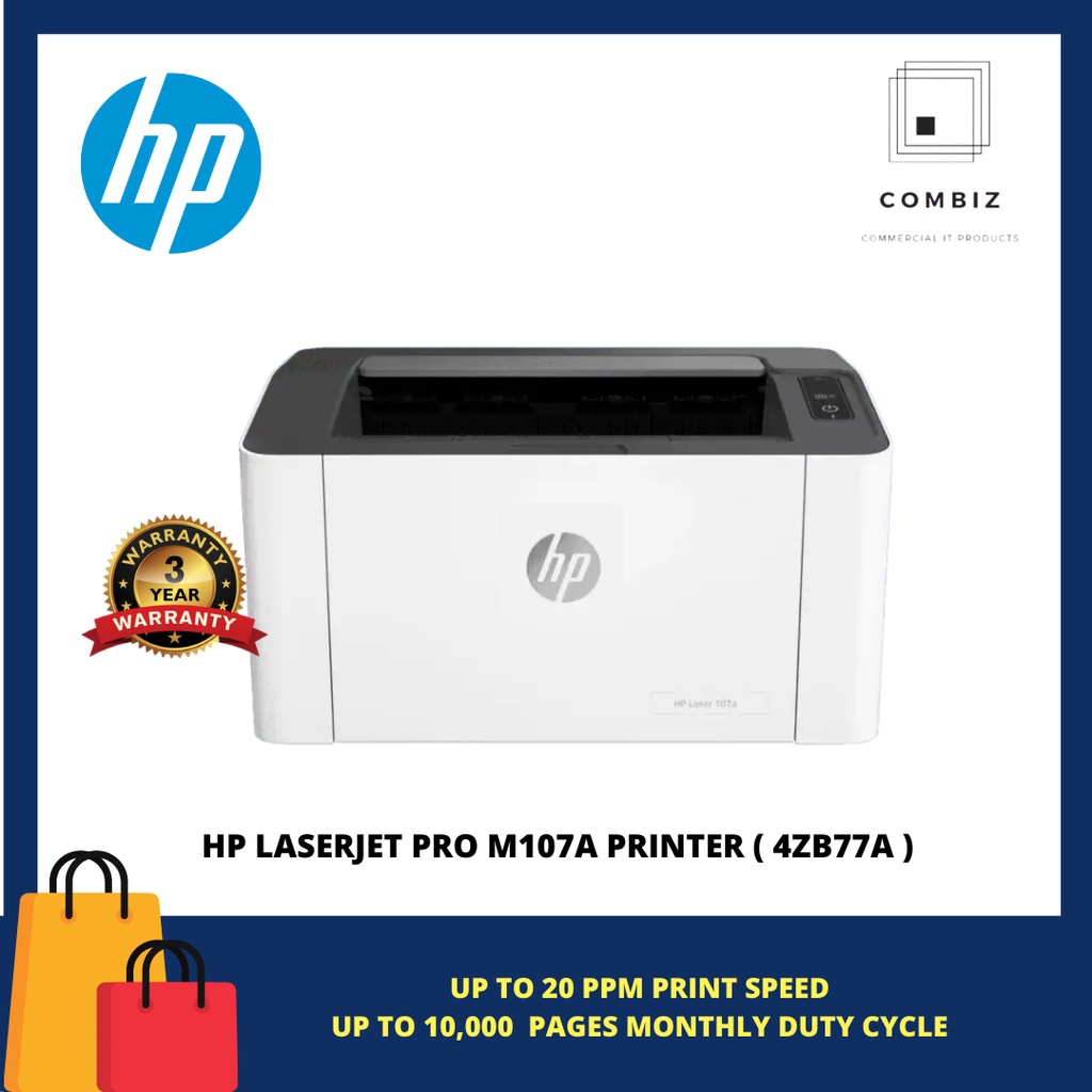 Hp Laserjet Pro 107a Printer 4zb77a Shopee Malaysia