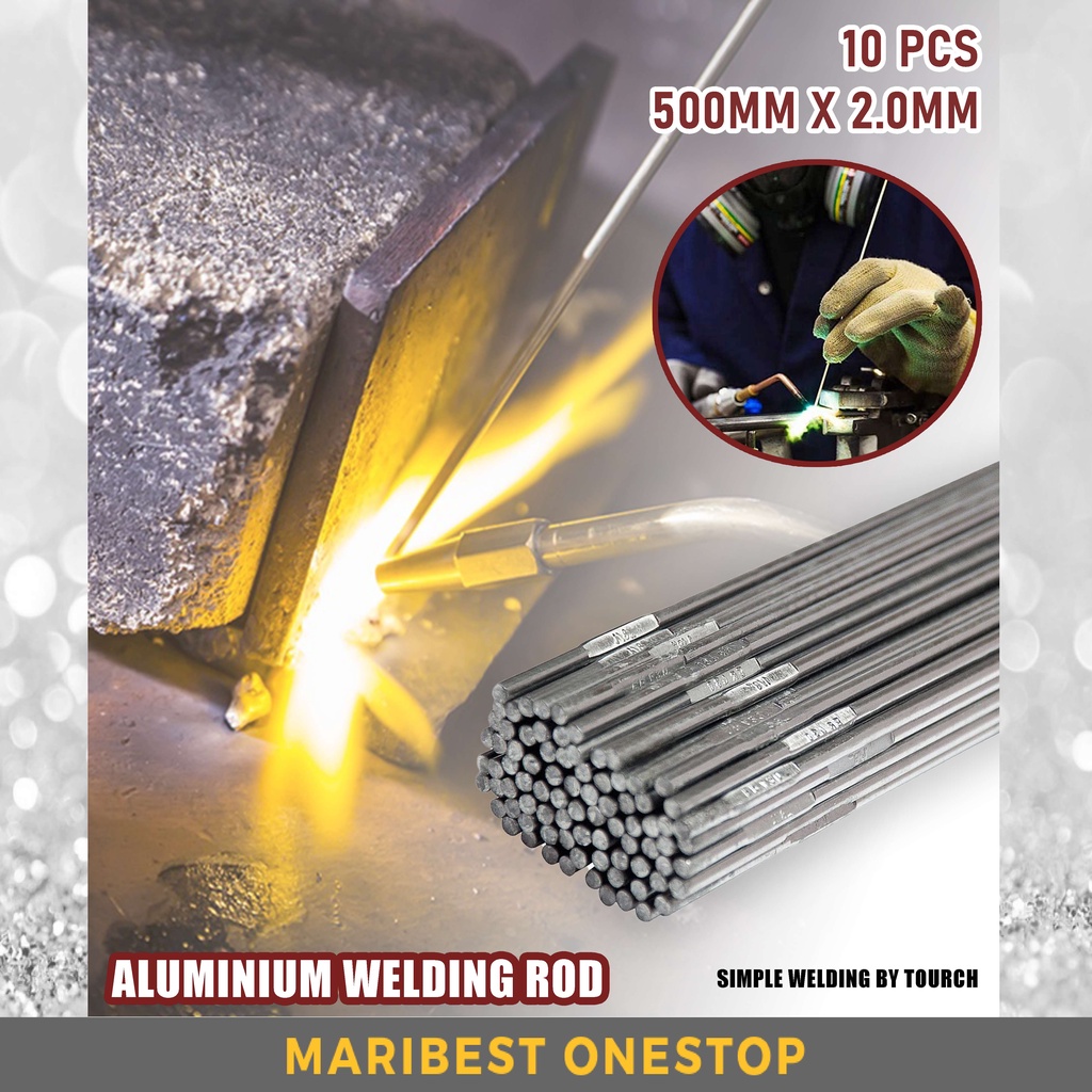 10PCS LOW TEMPERATURE ALUMINIUM WELDING ROD 2.0MM X 50CM Electrode
