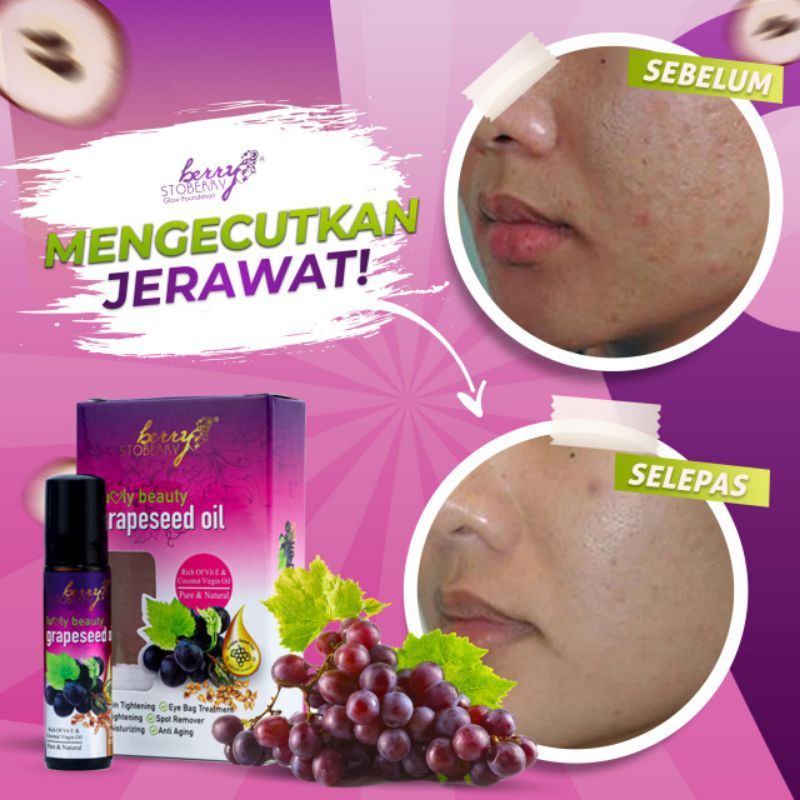 Grapeseed oil luvly beauty berry stoberry original hq Shopee Malaysia