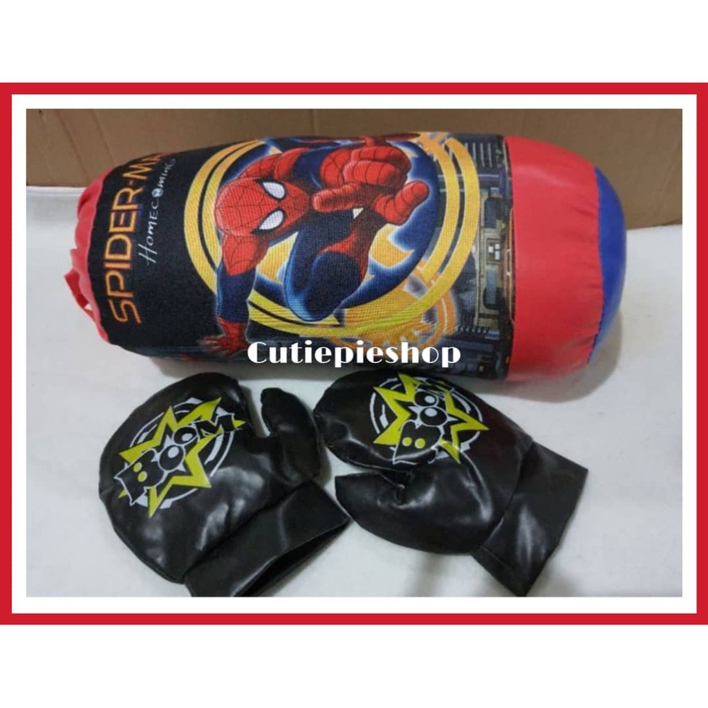 Spiderman punch best sale bag and gloves