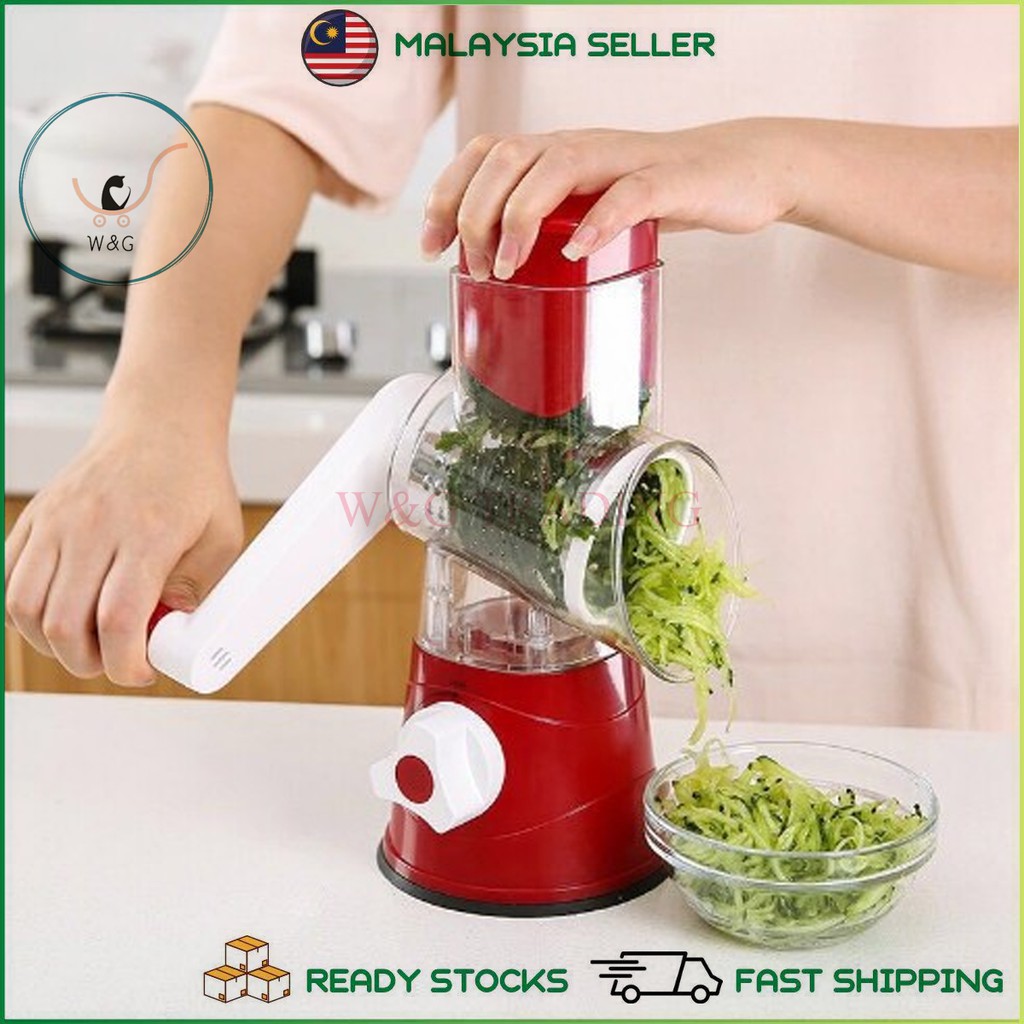 [WG] Multi function chopper, hand-operated rotary slicer, kitchen three ...
