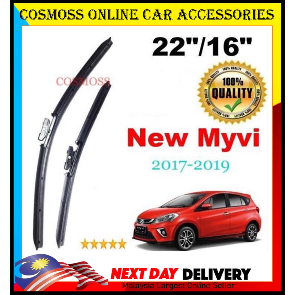 Perodua Myvi 2018 - 2024 22 inch + 16 inch High Quality Rubber Wiper ...