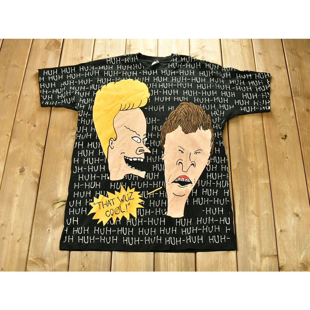 Vintage 1993 Beavis And Butthead MTV All Over Print Cartoon Promo T ...