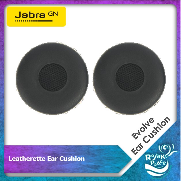 thumbnail image 2 of Soft Leather Replacement Ear Pads For Jabra Evolve 65 Headphones – Black 2 of 5
