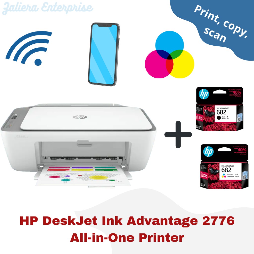 HP DeskJet Ink Advantage 2776 All-in-One Printer WiFi Smartphone (Print ...