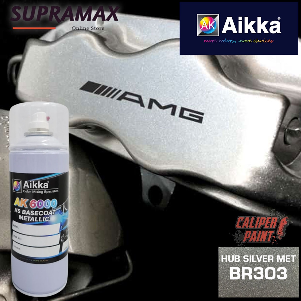 [Brake Caliper Paint HUB SILVER MET BR303] AIKKA Brake Caliper Paint