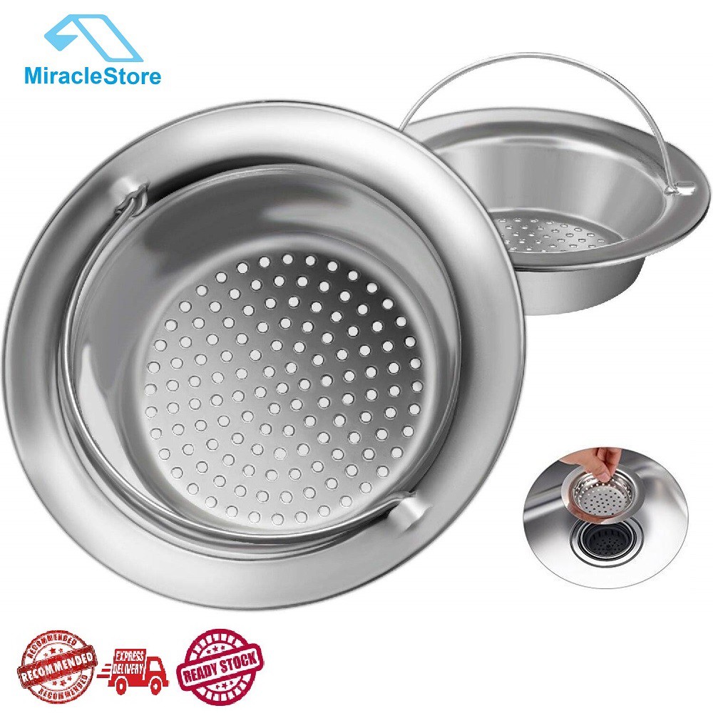 Upgrade Kitchen Sink Strainer with Handle Premium Stainless Steel Sink ...