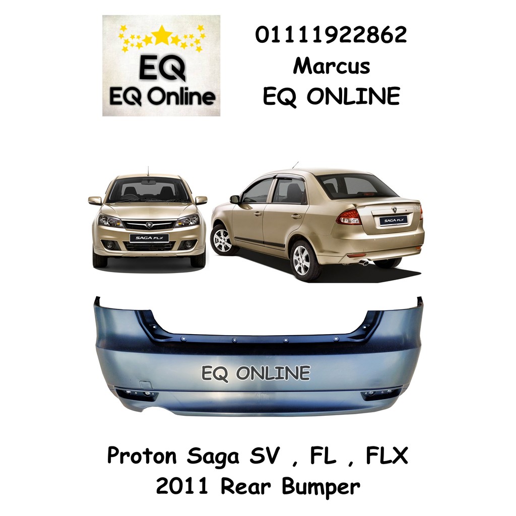 Proton Saga FLX , FL , SV 2011 Rear Bumper PP Plastic Malaysia (BUMPER ...
