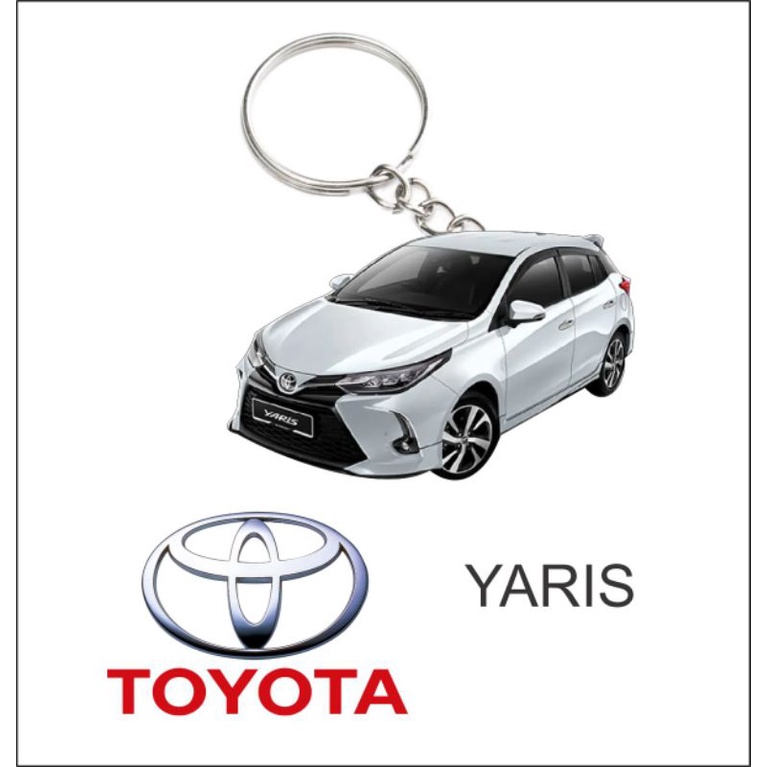 toyota Yaris white keychain 2d | Shopee Malaysia