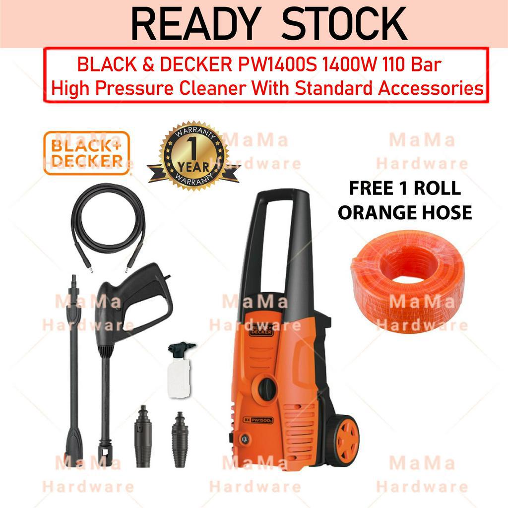 BLACK+DECKER Pressure Washer 1400W 110 BAR (PW1400S) 