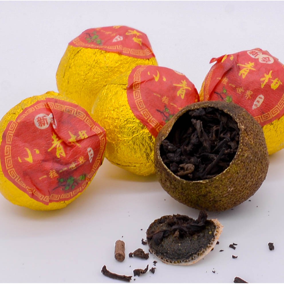 小青柑普洱茶10粒/30粒, Green Tangerine Puer Tea/Xiao Qing Gan Pu Er Cha, 抑制肿瘤增生 ...