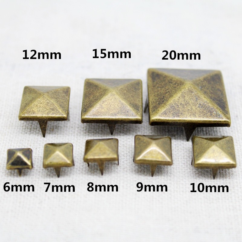 bronze pyramid rivets for leather craft square rivet spikes remakes ...