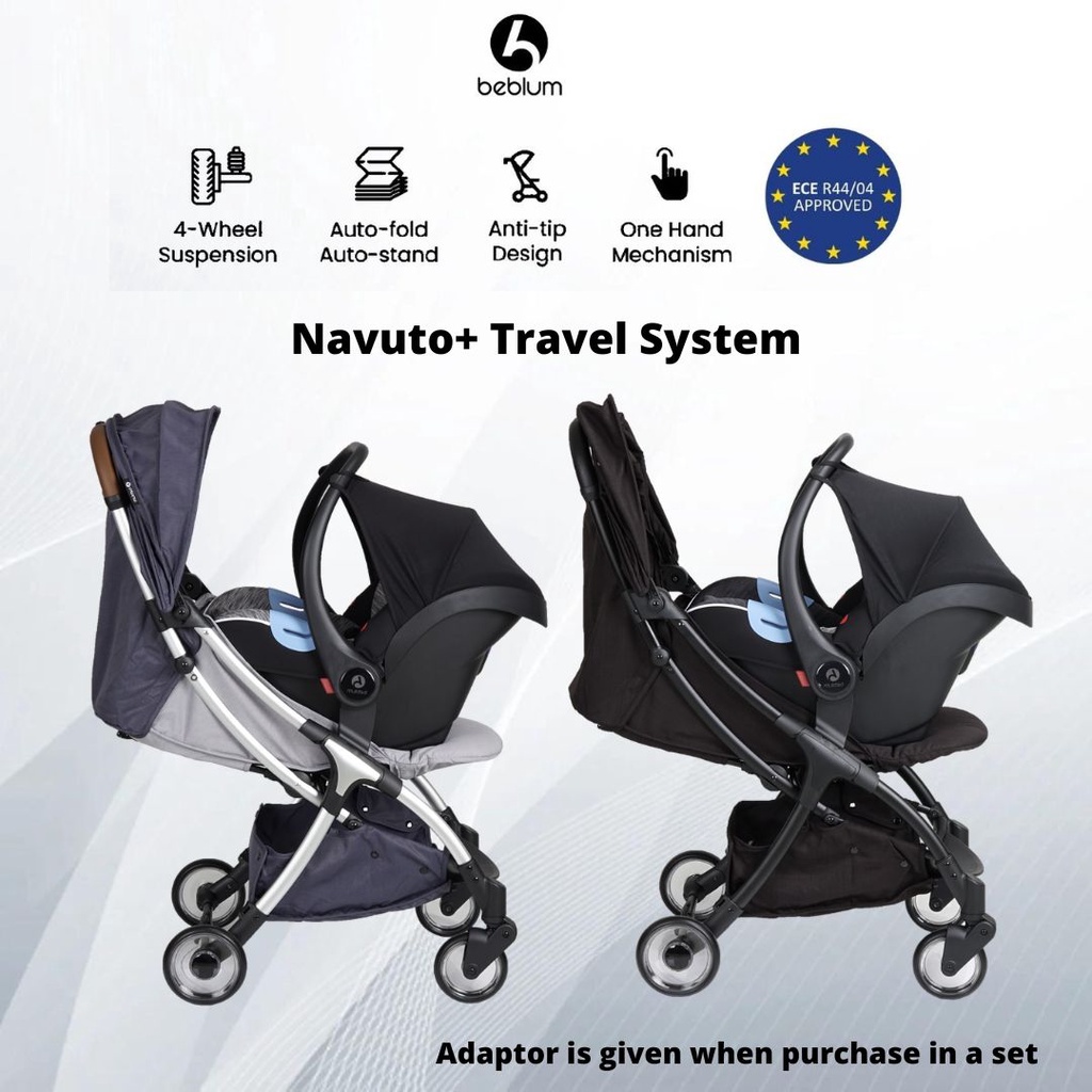 Official Store Beblum Navuto Auto Fold Lightweight Cabin Size Baby Stroller Shopee Malaysia