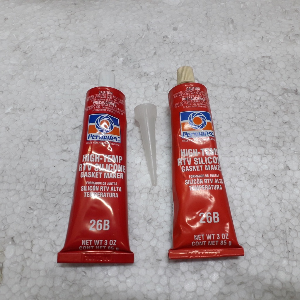 (1TIN OLD STOCK 26B) (85g) PERMATEX RED HIGHTEMP RTV SILICONE GASKET