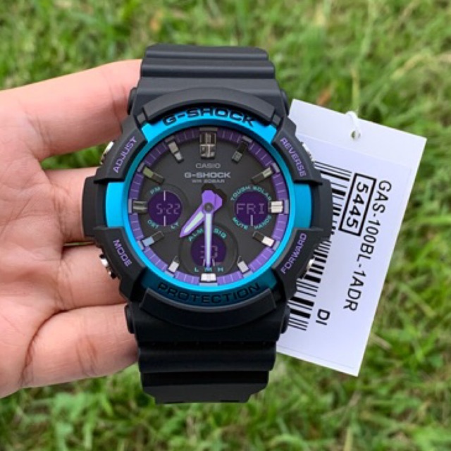 CASIO G SHOCK GAS 100BL 1A 90 s retro sports themed model