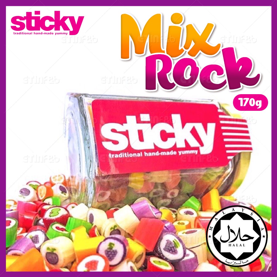 Sticky Candy Gula Gula Fruits Thank You T Happy Birthday I Love You Mix Rock Sour Mix 5348