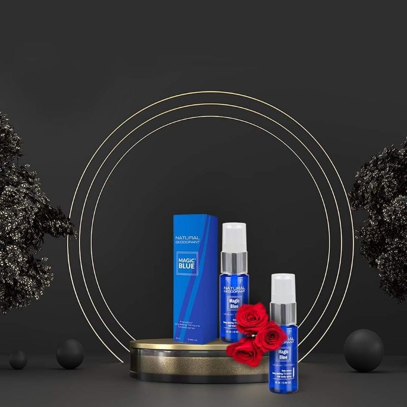 DEODORANT MAGIC BLUE-TANPA BAHAN KIMIA TAHAN LAMA | Shopee Malaysia