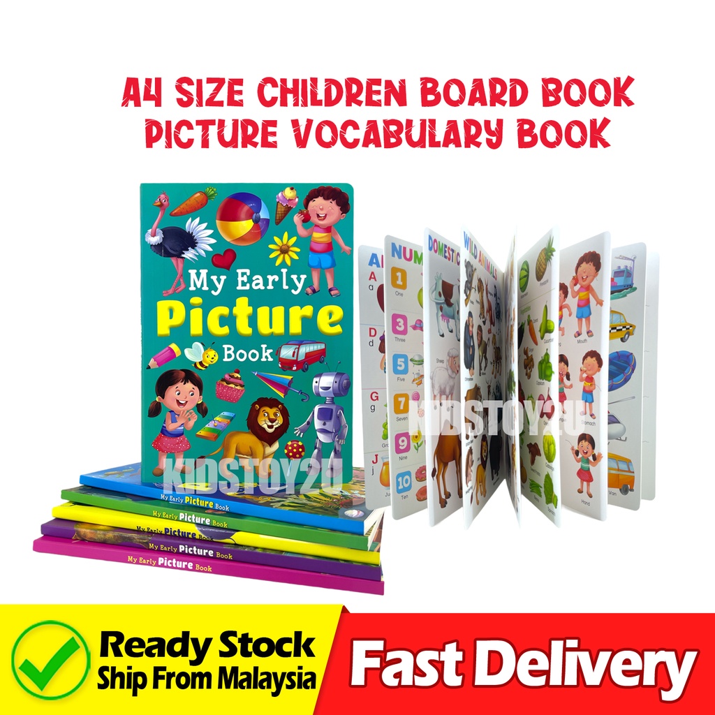 My Early Picture Book Turqoise Alphabet Number Shape Animal Food Fruit ...