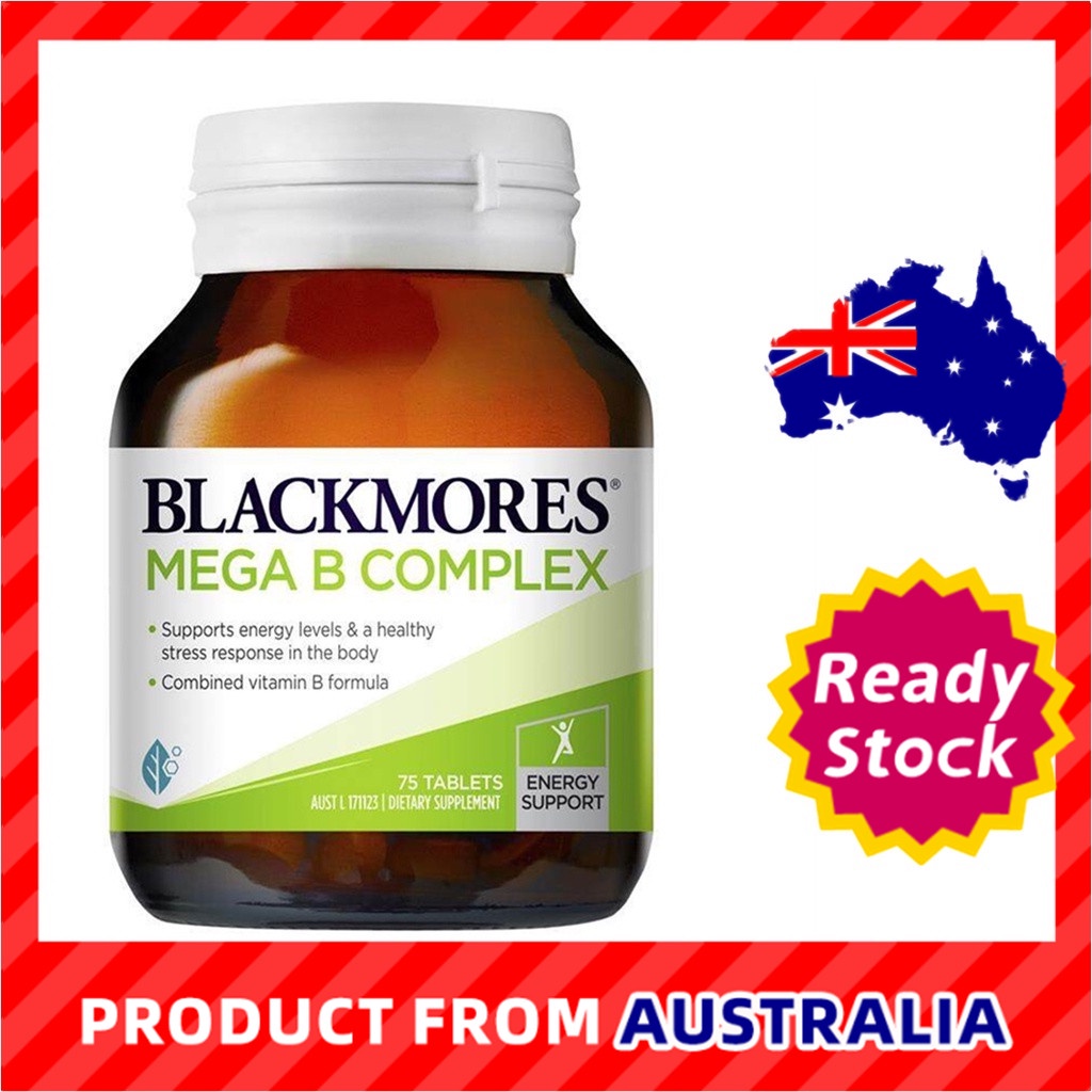 Blackmores Mega B Complex Energy Support Tablets 75tabs High Potency