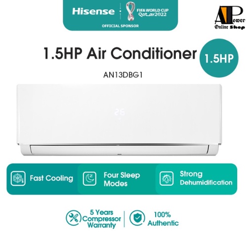 Hisense Standard Air Conditioner Air Cond 15hp R32 An13dbg Non Inverter Shopee Malaysia 2867