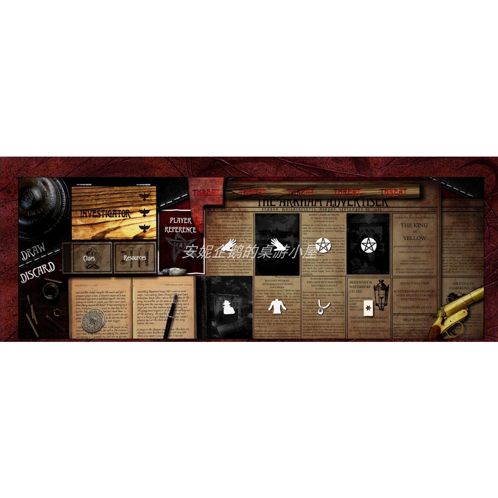 Board Game Card Mat AHLCG ARKHAM HORROR LCG Strange Town Strange Story Card  Version playermat Player Panel Board Game Accessories | Shopee Malaysia