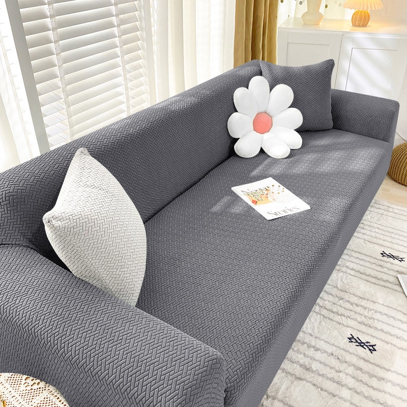 Jacquard Sofa Cover 1 2 3 4 Seater Elastic Slipcover Spandex Couch Cover All Inclusive Sofa Cover Set Stretch Cheap Sofa Seat Covers Dust Cover Shopee Malaysia