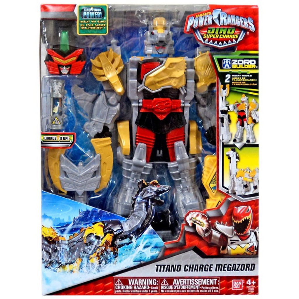 Bandai Power Rangers Dino Supercharge Titano Charge Megazord Zord ...