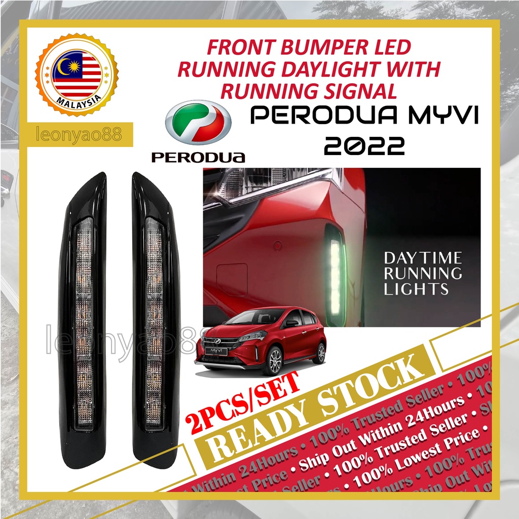 Perodua Myvi 2022 New OEM Front Bumper LED Daytime LED Daylight Running