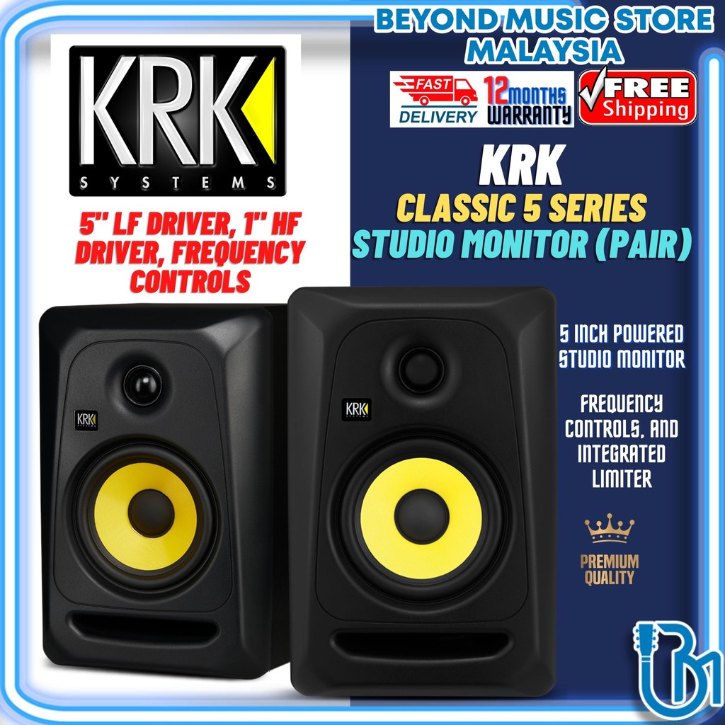 KRK CLASSIC 5 Professional Studio Monitor - Pair (Classic 5 / KRK ...