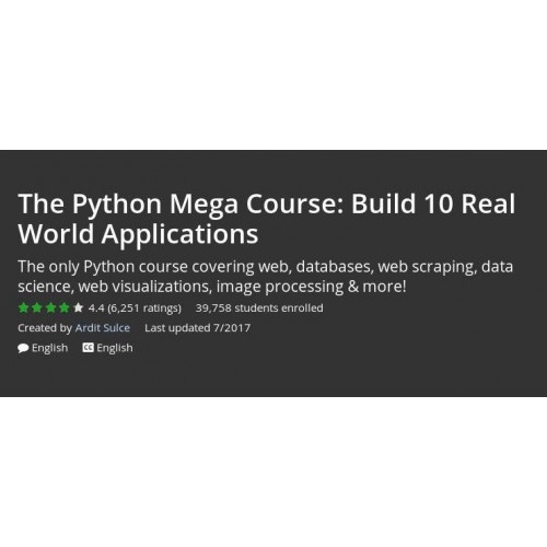 Udemy the python mega course build 10 real world applications 2021