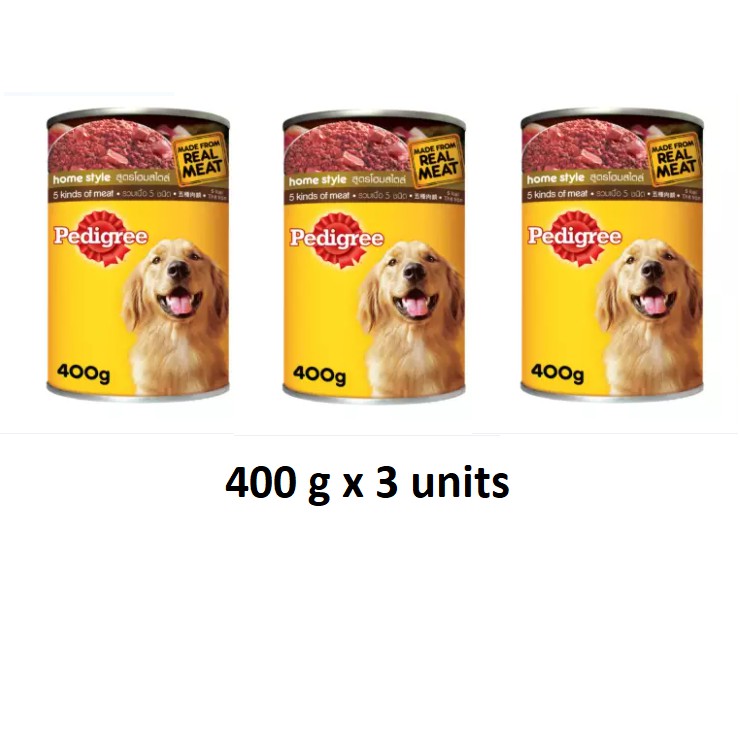 Pedigree 5 Kinds of Meat Wet Can Dog Food 400g x 3 units Shopee Malaysia