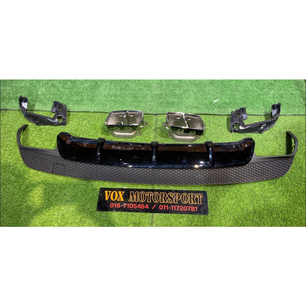 1 cla class w117 rear diffuser cla45 style fit untuk amg line replace ...