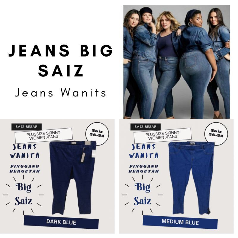 Ready Stok PLUSSIZE SKINNY Women JEANS PANTS BIG SIZE Seluar Jeans Wanita Bersaiz Besar Shopee Malaysia