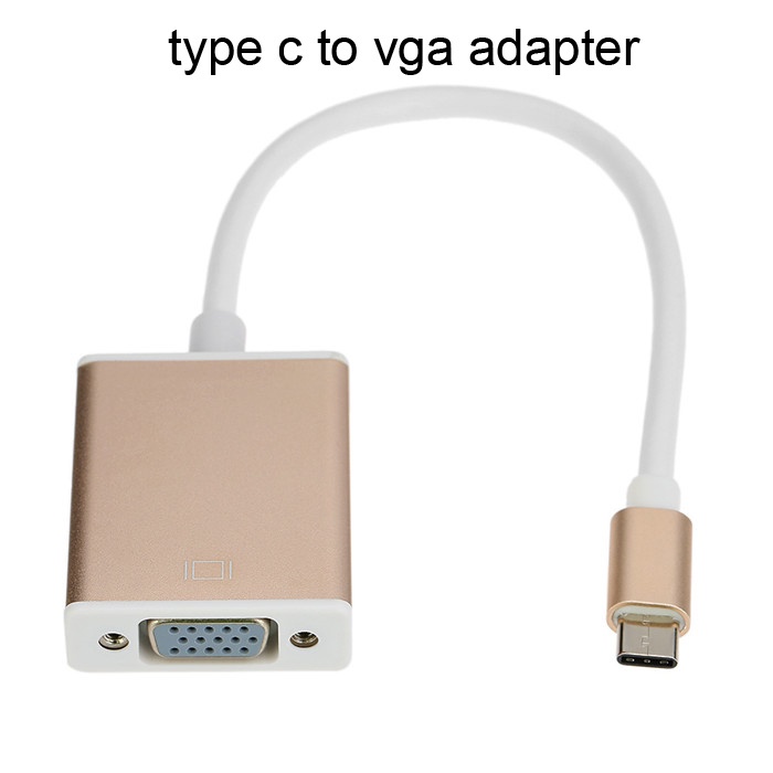 Type-C Male to Vga Female 1080P Converter USB C to VGA Adapter USB-C ...