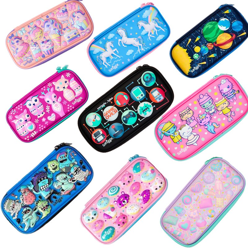 Smiggle Hardtop Pencil Cases Creative Unicorn Storage Box Owl Cute ...