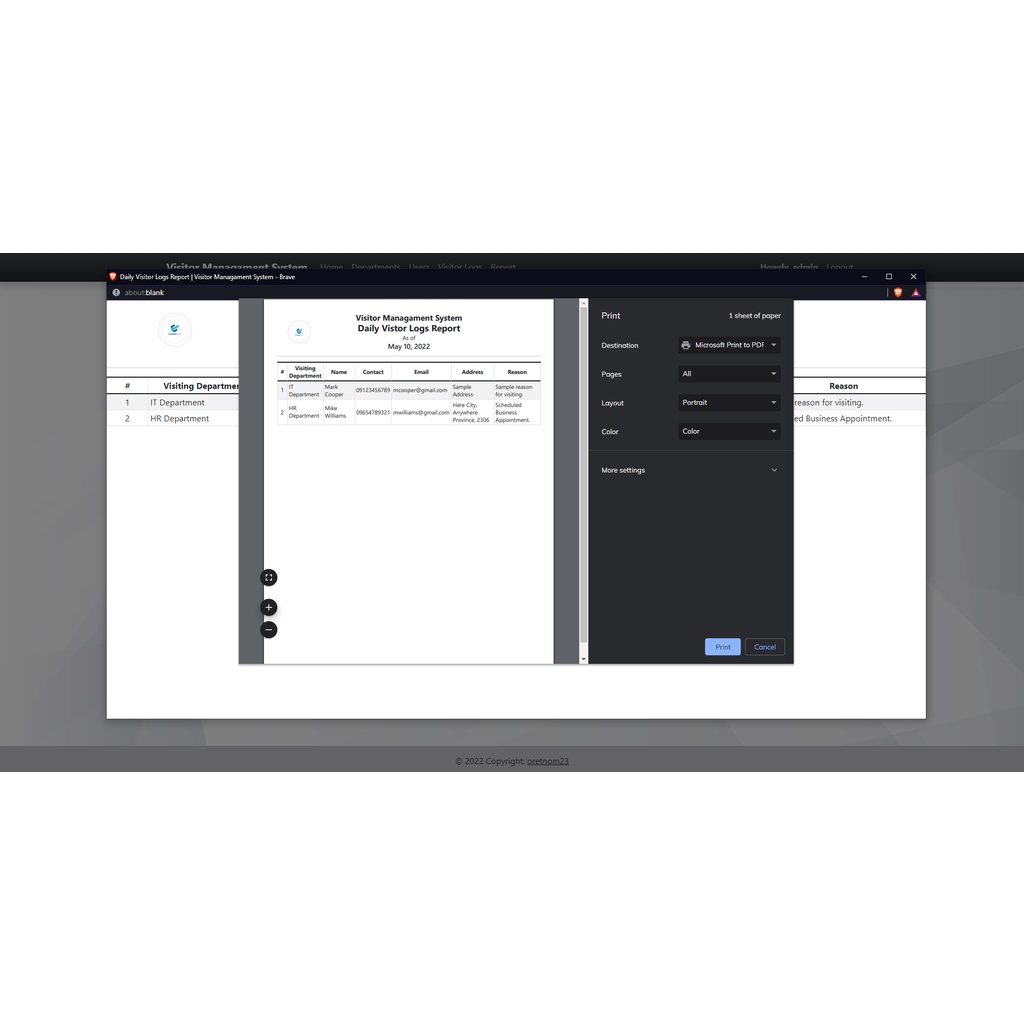 Company Visitor Management System Django Python Shopee Malaysia