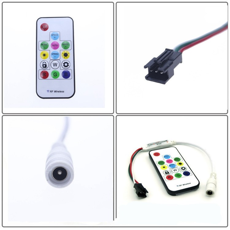 RF 14key 21key mini little led pixel strip light controller for WS2811 ...