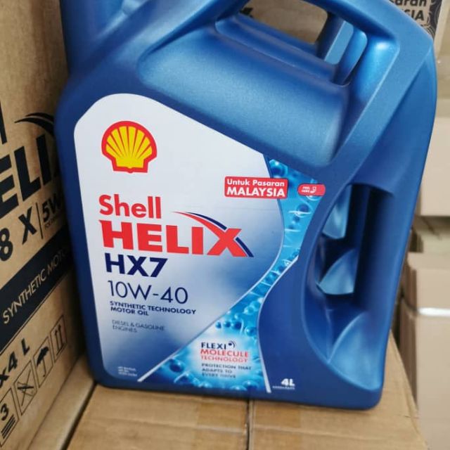 (100% ORIGINAL) Shell Helix HX 7 Engine Oil 10W-40 (4 LITRE) | Shopee ...