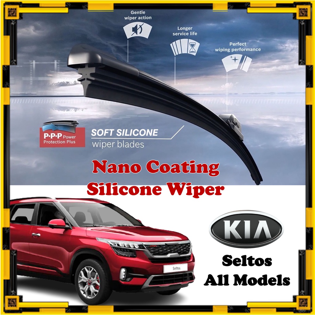 Kia Seltos Nano Coating Soft Silicone Car Wiper Blades 1 Pair