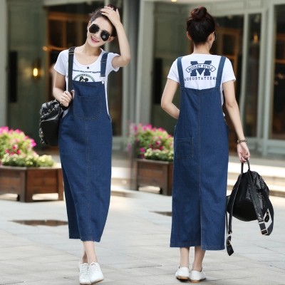 Women Jumpsuit Fashion Women Dungaree Denim Overalls Casual Long Maxi Dress Shopee Malaysia