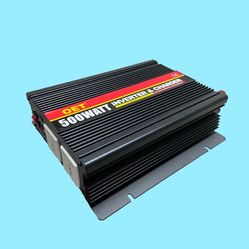 OET PIC500 Power Inverter & Battery Charger (DC 12V to AC 500W) Shopee Malaysia