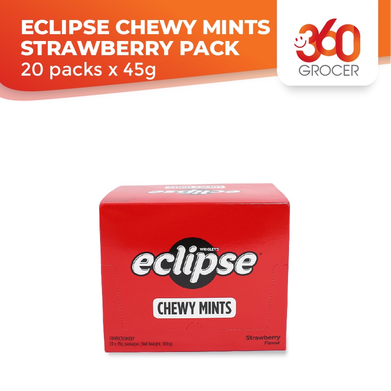 ECLIPSE CHEWY MINTS STRAWBERRY 45G 1 box (20x45g) Shopee Malaysia