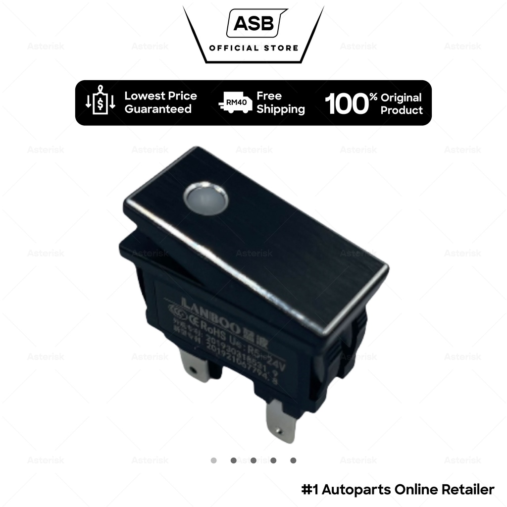 On/Off Square Rocker Toggle Switch 12v DC Car Round Rocker Boat Toggle ...