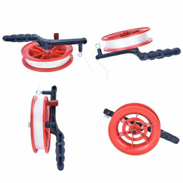 100m Long Kite String Reel with Handle Strong Grip - Ready Stock
