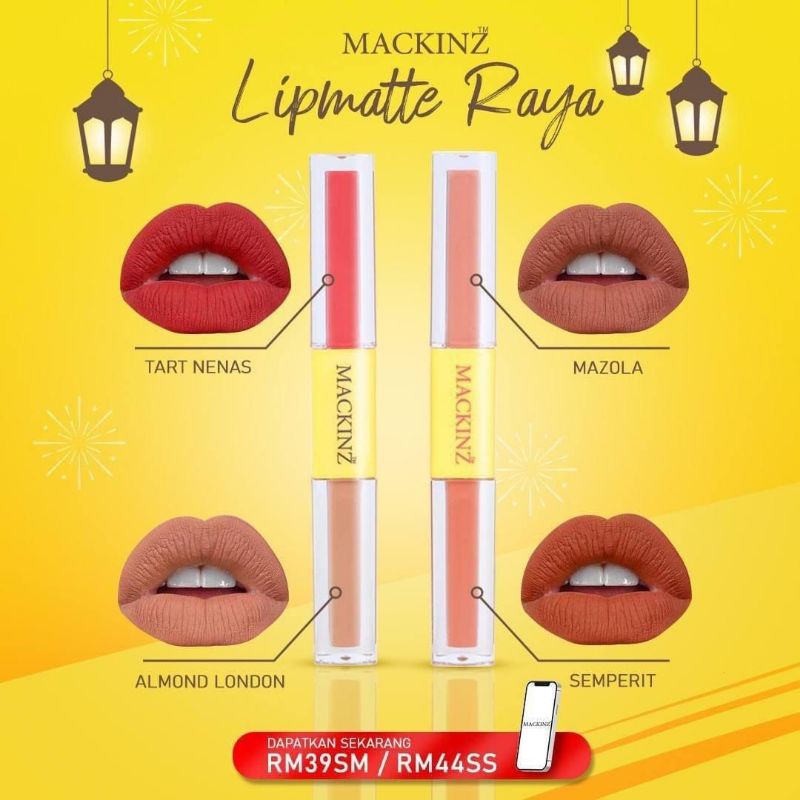 MACKINZ LIPMATTE RAYA SET 4IN1 | Shopee Malaysia