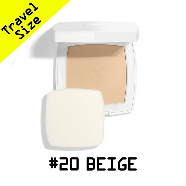 adc - ChaneI Le Blanc Whitening Compact Foundation Long Lasting Radiance -  Thermal Comfort #20 BEIGE (Mini Size)